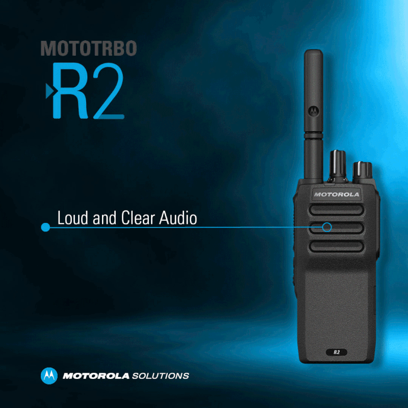 Motorola R2 MOTOTRBO™ UHF 450-527 Mhz 64CH Digital y Analogico 4W Radi ...