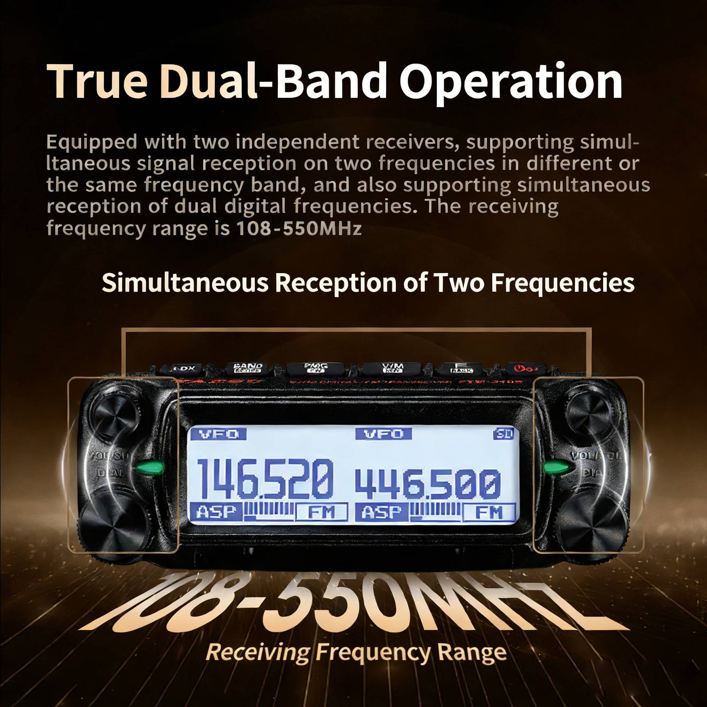 Yaesu FTM-310DR ASP C4FM/FM 144/430MHz Móvil digital de doble banda AESS (Acoustic Enhanced Speaker System) con dos altavoces (3W frontal + 3W unidad principal) Super DX + ASP Precio + iva