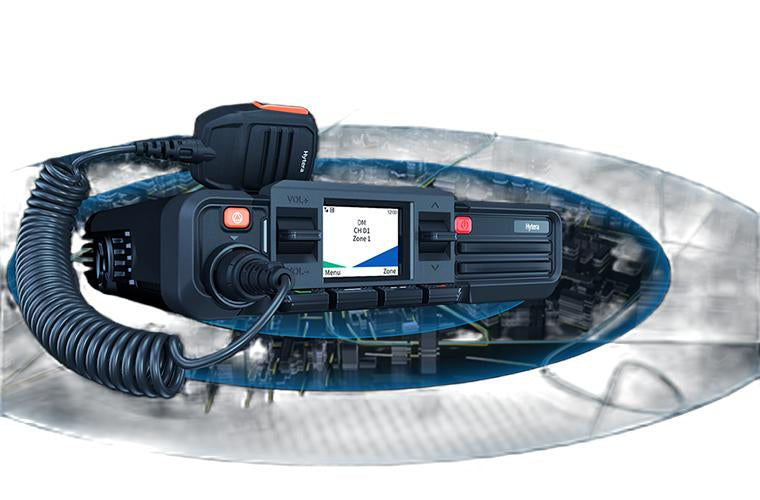 Hytera HM686L UHF2 450-527 Mhz 512CH DMR Tier II Analogico 25W Radio móvil digital profesional Low Power 5/25W, GPS,BT,DMR Tier II conventional, LCD screen Precio + iva