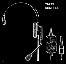 Yaesu SSM-64A Auricular tipo cintillo liviano VOX para Yaesu VX-6R para Standard Horizon HX-890 HX-40 HX-210 HX-320 HX-380 HX-400 Precio + iva