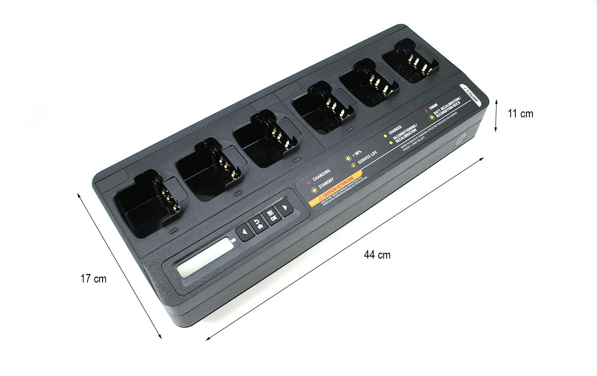 Motorola PMPN4289 Cargador múltiple IMPRES™ 240 volt (ex-WPLN4213, ex-WPLN4220) Cargador rápido de unidades múltiples IMPRES 2 con 1 pantalla, enchufe EURO para DGP APX R7 Precio + iva