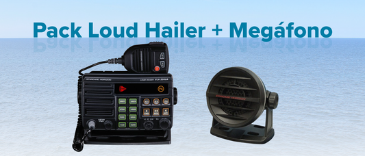 Standard Horizon Pack Loud Hailer + Megáfono VLH3000 30W, con montaje, cable y protector de polvo + MLS-410HB, Megáfono de altavoz Precio + iva